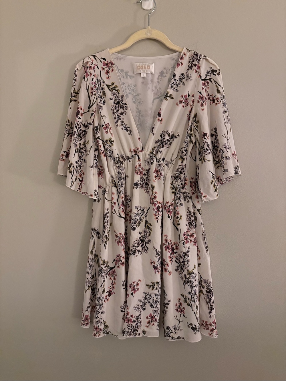 Stone Cold Fox Warren Silk Mini Dress in Autumn White Small